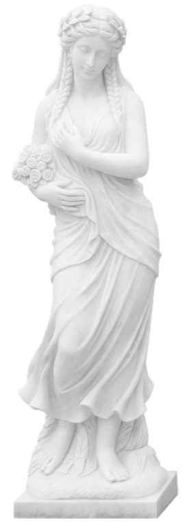 Statue Blanche Femme Parchemins