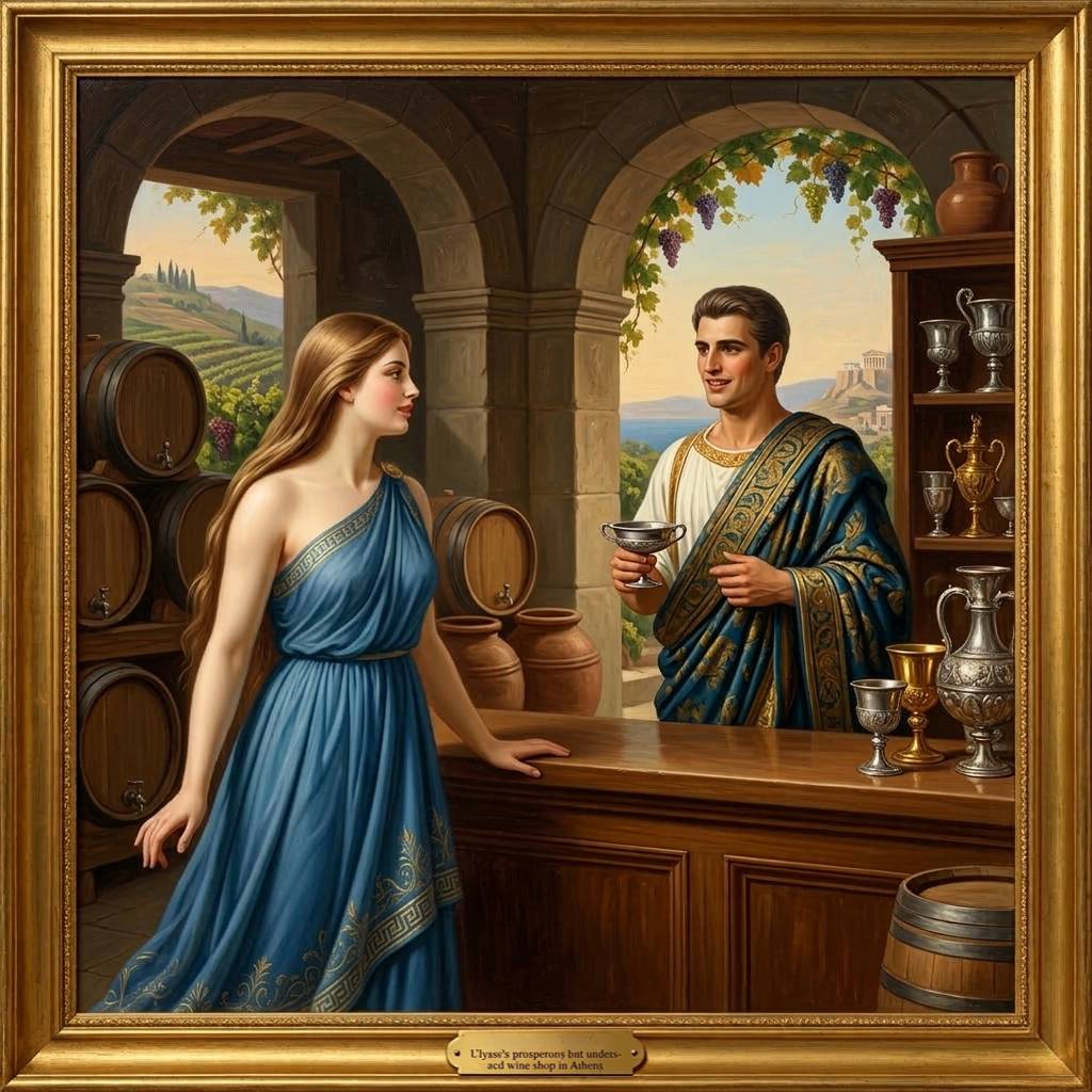 Ulysse offrant le vin à Vénus